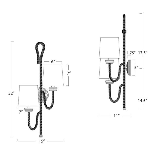 Bimini Sconce Double